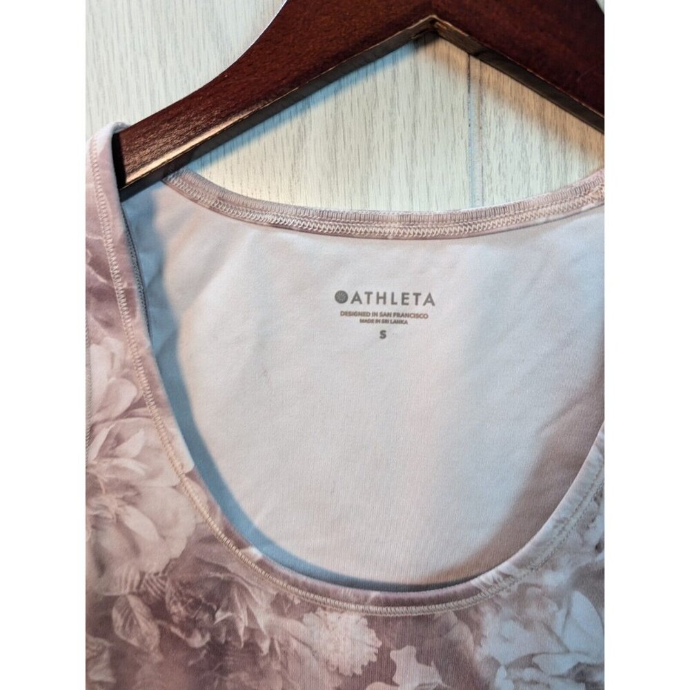Athleta Women's Antoinette Velvety Pink Printed Elation Top Leggings Set Small - Picture 4 of 11